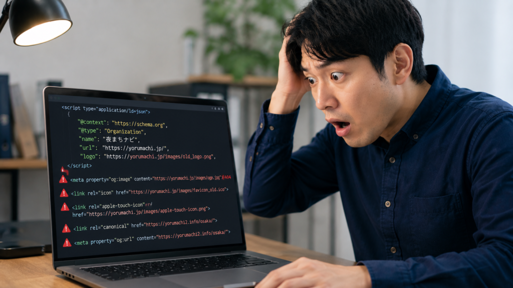 HEAD内を調査して見つかった問題点