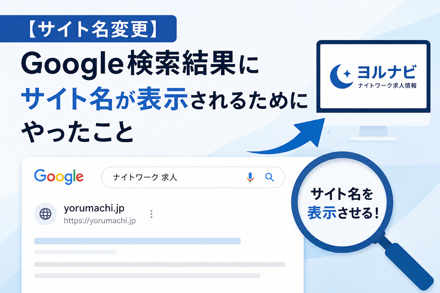 Google検索結果にサイト名が表示されるためにやったこと